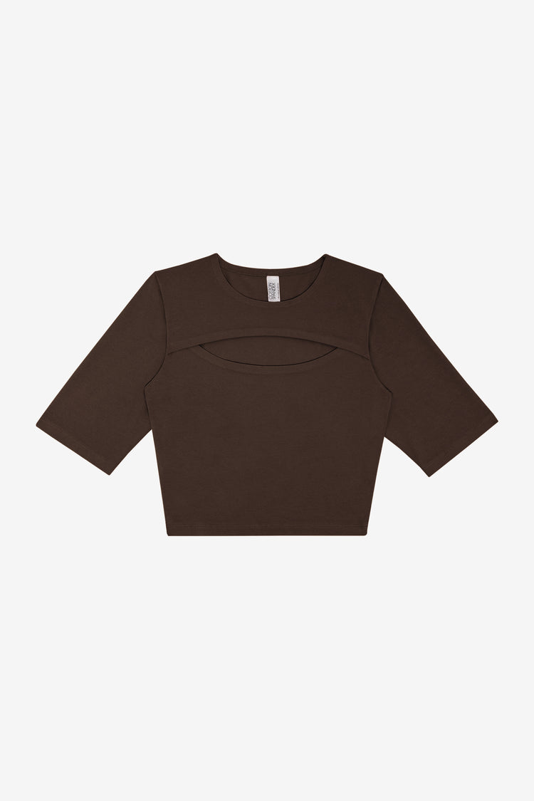 83071GD - Cut Out Crop Top