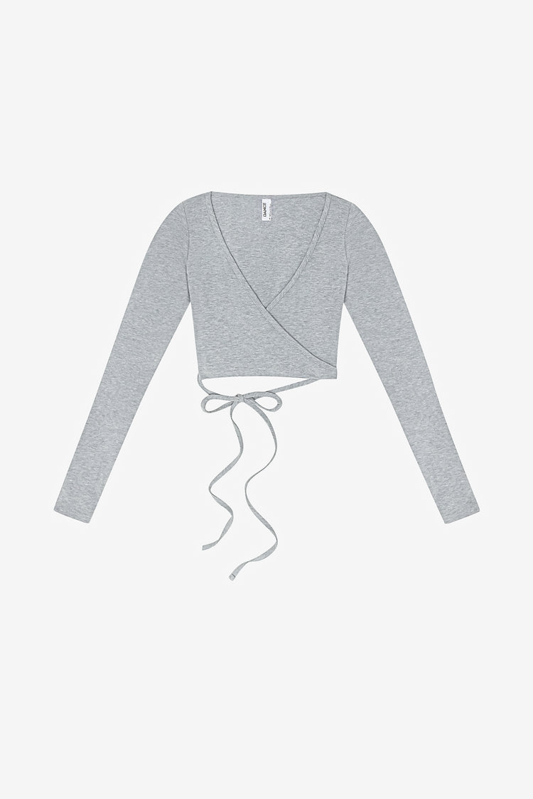 83077GD - Garment Dye Long Sleeve Wrap Top