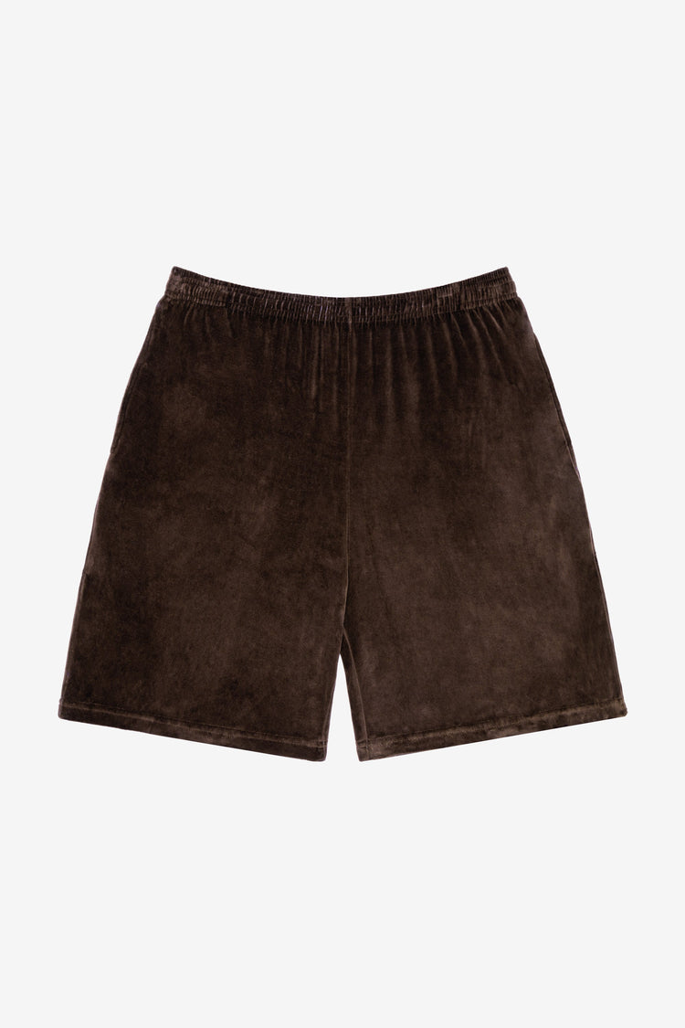 VLR442GD - Garment Dye Velour Mid-Length Wide Short