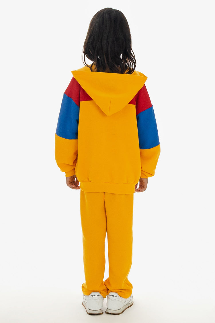 F1097CB - Kids Flex Fleece Color Block Zip Hoodie