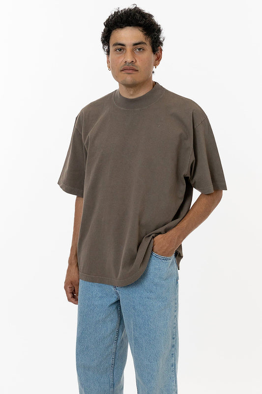 1825GD - Oversized Short Sleeve High Mockneck T-shirt