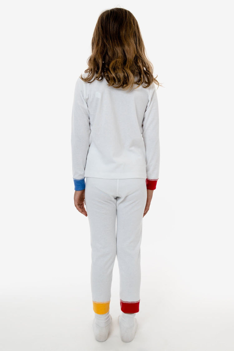 FFR107 - Kids 50/50 Long Sleeve Rib Pajama Top