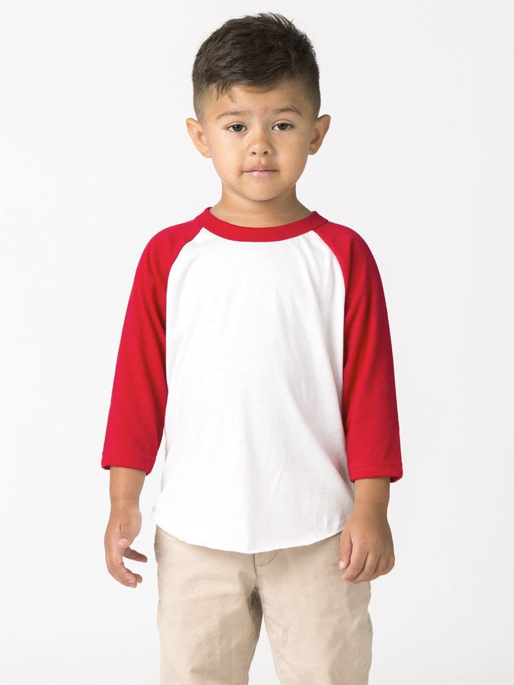 FF1053 - Toddler 3/4 Sleeve Poly Cotton Raglan