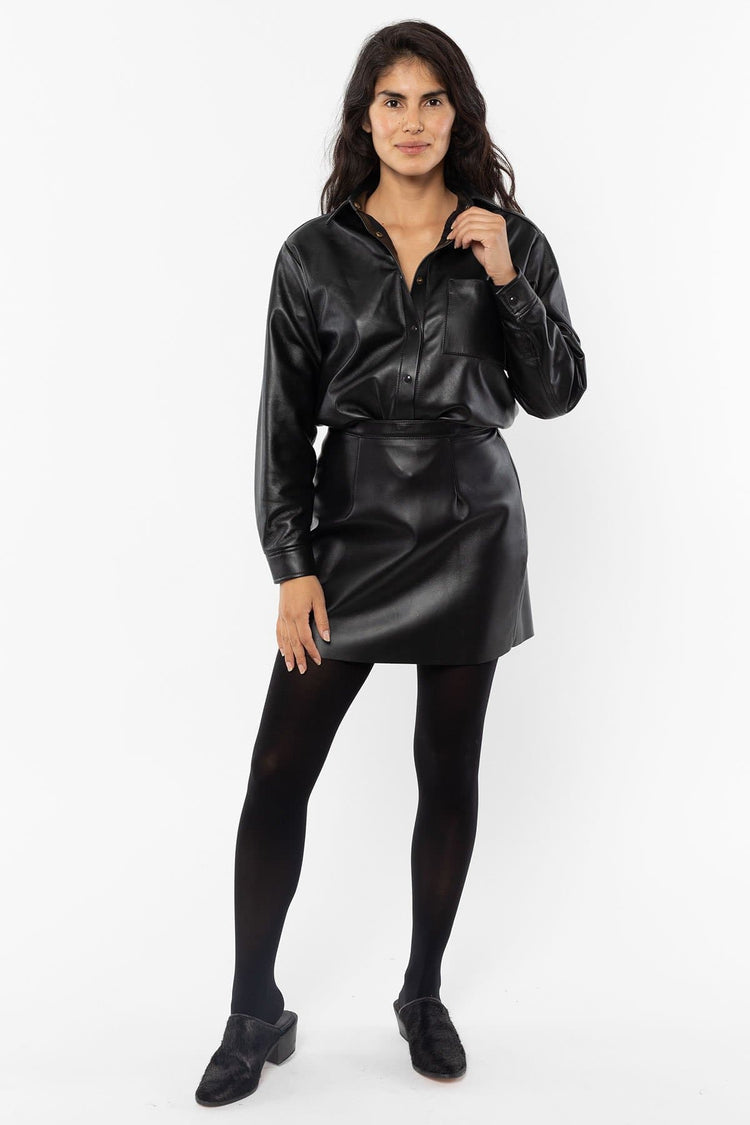RLH3027 - Leather Button Up